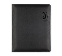 Letts of London Milano Quarto vertical week to view 2026 diary with appointments - Black 26-080561