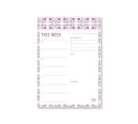 Letts of London Morocco This Week Notepad - Pink