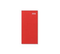 Letts of London Principal Slim week to view 2026 diary - Red 26-TP3SURD