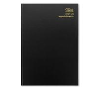 Letts of London Standard A4 academic 2024/2025 day to a page with appointments diary - black