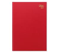 Letts of London Standard A4 day to a page 2027 diary - Red 27-T11ZRD