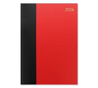 Letts of London Standard A4 two pages per day 2026 diary - Red/Black 26-TC10