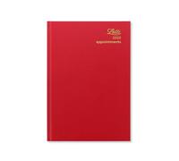 Letts of London Standard A5 day to a page 2026 diary - Red 26-T11XRD