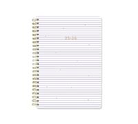 Letts of London Stripes A5 Academic 2025/2026 week to view diary - Lilac 26-031876