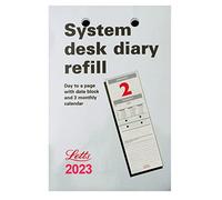 Letts of London System Desk diary refill 2023, White (23-TSDR)