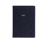 Letts of London Woodland A5 week to view 2025 diary - navy