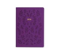 Letts of London Woodland A5 week to view 2026 diary - Purple 26-082163