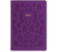 Letts of London Woodland A6 week to view 2025 diary - purple