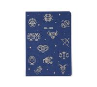 Letts of London Zodiac A5 week to view 2024/2025 academic diary - midnight blue