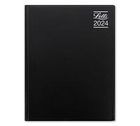 Letts Rhino 2024 diary - A4 day to a page with appointments - black