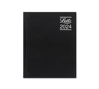 Letts Rhino 2024 diary - A5 day to a page with appointments - black