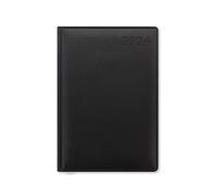 Letts Verona A5 day to a page with appointments and planners 2024 diary - black