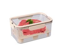 Lettuce Container For Fridge - Salad Crisper Box | Crisper Bins Containers | Clear Tight Seal Saver | Portable Produce Saver Seal | Multifunctional Freezerable Lettuce Box For Meat Fruits Vegetables