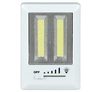 LETTUCE EAT® 2 X Cob led Magnetic Light Switch Slide Super Bright Portable Night Lamp Battery Powered (Free Batteries) No Wire Ideal Under Cabinet Shed Tent Lighting (1202)
