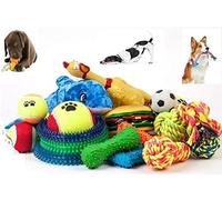 LETTUCE EAT® 50 X RANDOM ASSORTED PET DOG SQUEAKY CHEW ROPE BALL FUN PLAY TRAINING TOYS