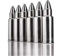 LETTUCE EAT ® Reusable Stainless Steel Set of 6 Whisky Stones Bullets