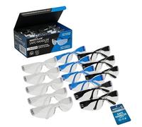 Lettuce Eat® Safety Glasses Clear, Polycarbonate Anti-Scratch Lens, For Work, Eye Protection, Protective, Shooting, Cycling, Mens Womens Unisex, Good Viewing, Laboratory, Gardening Black