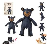 Lettuce Pets Dog Toys, 2025 New Esslvyshop-Bear for Heavy Chewers, Unbreakable Bear Dog Toy, Interactive Tough Chew Dog Toys Chewers, Resistant Squeaky Dog Toy (Black*2)