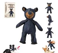 Lettuce Pets Dog Toys, 2025 New Esslvyshop-Bear for Heavy Chewers, Unbreakable Bear Dog Toy, Interactive Tough Chew Dog Toys Chewers, Resistant Squeaky Dog Toy (Black)
