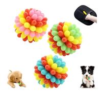 Lettuce Pets Dog Toys, Lettuce Pets Chew Ball, Heavy-Duty Spiky Chew Ball Dental-Friendly Toy for Medium & Large Dog, Chewing Training & Teeth Cleaning (A+B+C)