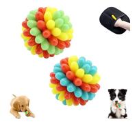 Lettuce Pets Dog Toys, Lettuce Pets Chew Ball, Heavy-Duty Spiky Chew Ball Dental-Friendly Toy for Medium & Large Dog, Chewing Training & Teeth Cleaning (A+C)