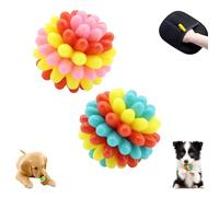 Lettuce Pets Dog Toys, Lettuce Pets Chew Ball, Heavy-Duty Spiky Chew Ball Dental-Friendly Toy for Medium & Large Dog, Chewing Training & Teeth Cleaning (B+C)