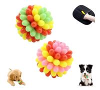 Lettuce Pets Dog Toys, Lettuce Pets Chew Ball, Heavy-Duty Spiky Chew Ball Dental-Friendly Toy for Medium & Large Dog, Chewing Training & Teeth Cleaning (A+B)