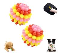 Lettuce Pets Dog Toys, Lettuce Pets Chew Ball, Heavy-Duty Spiky Chew Ball Dental-Friendly Toy for Medium & Large Dog, Chewing Training & Teeth Cleaning (B * 2Pcs)
