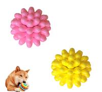 Lettuce Pets Dog Toys, Lettuce Pets Chew Ball, Heavy-Duty Spiky Chew Ball - Medium & Small Dogs Teeth Cleaning Chewing Training (2PCS-20)