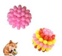 Lettuce Pets Dog Toys, Lettuce Pets Chew Ball, Heavy-Duty Spiky Chew Ball - Medium & Small Dogs Teeth Cleaning Chewing Training (2PCS-11)