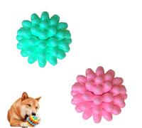 Lettuce Pets Dog Toys, Lettuce Pets Chew Ball, Heavy-Duty Spiky Chew Ball - Medium & Small Dogs Teeth Cleaning Chewing Training (2PCS-19)