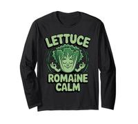 Lettuce Romaine Calm Lettuce Pun Yogi Yoga Lettuce Long Sleeve T-Shirt