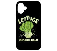 Lettuce Romaine Calm Mindfulness Vegan Yoga Lover Yogi Joke Case for iPhone 16 Plus