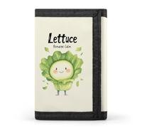 Lettuce Romaine Calm Trifold Wallet for Men Classic Lightweight Credit Card Holder Tri Fold Purse with Zippered