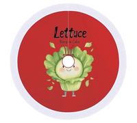 Lettuce Romaine CalmVintage Christmas Tree Skirt with Tassel Colored Large Xmas Tree Mat Holiday Winter Indoor Decor