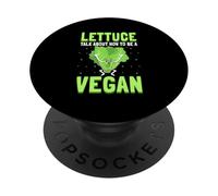 Lettuce Talk About How To Be A Vegan Veganism Vegetarian PopSockets Adhesive PopGrip