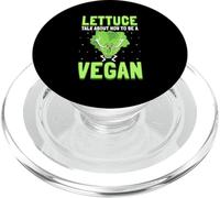Lettuce Talk About How To Be A Vegan Veganism Vegetarian PopSockets PopGrip for MagSafe