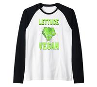 Lettuce Talk About How to Be A Vegan Veganism Vegetarian Raglan Baseball Tee