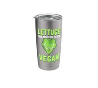 Lettuce Talk About How to Be A Vegan Veganism Vegetarian Stainless Steel Insulated Tumbler