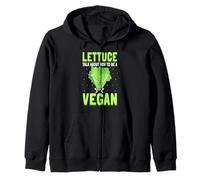 Lettuce Talk About How To Be A Vegan Veganism Vegetarian Zip Hoodie
