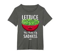 Lettuce The Taste of Sadness T-Shirt, Women's Plus, Asphalt Grey, 6X