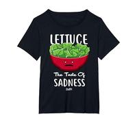 Lettuce The Taste of Sadness T-Shirt, Women's Plus, Black, 6X