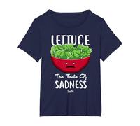 Lettuce The Taste of Sadness T-Shirt, Women's Plus, Navy Blue, 6X