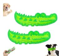 Lettucepets Chew Crocodile, Slow Feed Chew and Fetch Crocodile, Dog Slow Feeder Puzzle Toy for Large, Medium & Small Dogs Teeth Cleaning, Keeping the Dogs Busy(2 Pc Large)