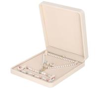 LETURE Velvet Gift Box for Bracelet Necklace Earrings Ring (Apricot)
