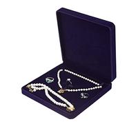 LETURE Velvet Jewelry Set Box, Velvet Gift Box for Bracelet Necklace Earring Ring (Blue)