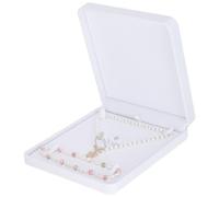 LETURE Velvet Jewelry Set Box, Velvet Gift Box for Bracelet Necklace Earring Ring (White)