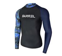 Letuwj Rash Guard Sets Men's Surfing Suit Snorkeling Suit Swimsuit Long Sleeve Sun Protection Quick Dry Swimwear Black Navy Blue top M