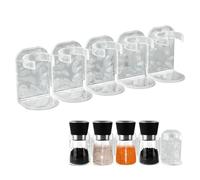 letuxaamz Spice Rack No Drilling Kitchen Cabinet Spice Holder - Self-Adhesive Spice Holder for Spice Jars, Cabinet Insert, Organiser Kitchen, Wall, Cabinet Door, Motorhome, Camping, Pack of 2 of 10