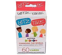Letz Talk Conversation Cards for Kids with Autism or Aspergers - Learning & Education Toys, Conversation Starters, Autism Communication Cards for Kids and Adults, Therapy Tool, Easter Basket Stuffers